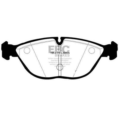EBC Audi BMW Mercedes Volkswagen Redstuff Sport Front Brake Pads - ATE Caliper (Inc. D2 A8, E38 750i, W210 E430 & MK4 Golf)