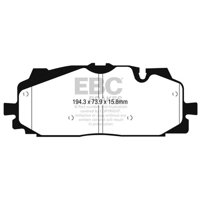 EBC Audi C8 D5 Redstuff Sport Front Brake Pads - Akebono Caliper (A6, A8 & A7)