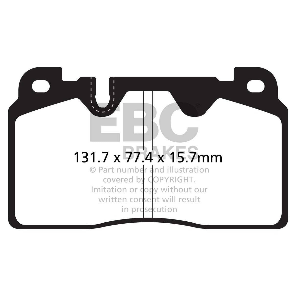 EBC Audi Redstuff Sport Front Brake Pads - Brembo Caliper (C7 A6 & C7 A7) - Motorsport Calibrations