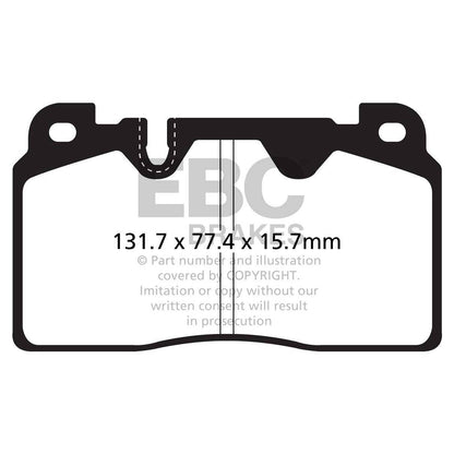 EBC Audi Redstuff Sport Front Brake Pads - Brembo Caliper (C7 A6 & C7 A7) - Motorsport Calibrations
