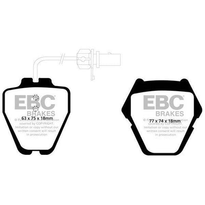 EBC Audi Volkswagen Redstuff Sport Front Brake Pads - TRW Caliper (Inc. C5 A6, B5 S4, C5 S6 & Phaeton)