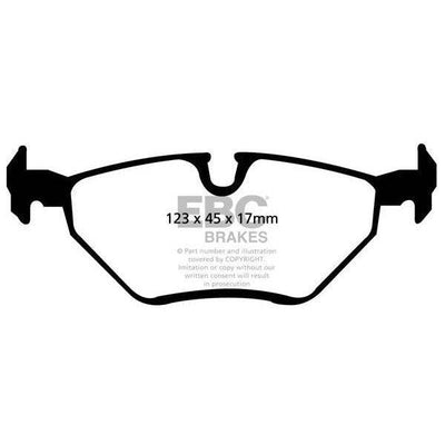 EBC BMW E46 E85 Redstuff Sport Rear Brake Pads - ATE Caliper (Inc. 316i, 318i, 320i & Z4)