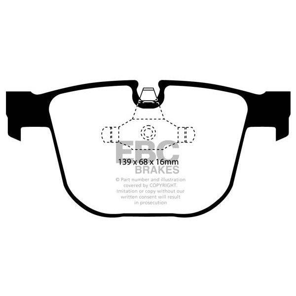 EBC BMW E60 E63 E64 E65 Redstuff Sport Rear Brake Pads - ATE Caliper (Inc. 550i, 650i, 750i & M3) - Motorsport Calibrations