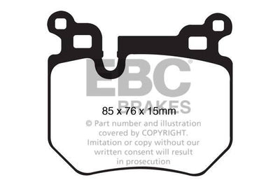 EBC BMW E82 E88 135i Redstuff Sport Rear Brake Pads