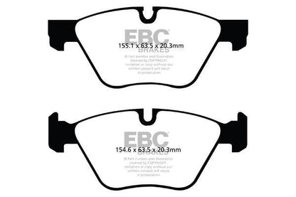 EBC BMW E84 E89 E90 E91 Redstuff Sport Front Brake Pads - ATE Caliper (Inc. 316i, 318i, X1 25i & Z4 30i) - Motorsport Calibrations