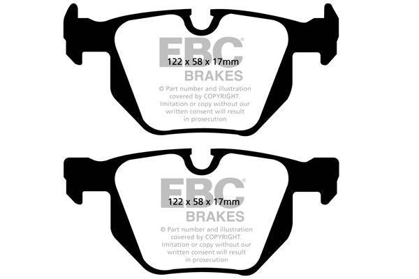 EBC BMW E90 E91 E92 Redstuff Sport Rear Brake Pads - ATE Caliper (Inc. 325i, 335i, 335ix & ALPINA D3) - Motorsport Calibrations