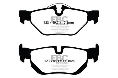 EBC BMW F81 E82 E90 E92 Redstuff Sport Rear Brake Pads - ATE Caliper (Inc. 130i, 325ix, 325i & 320ix)