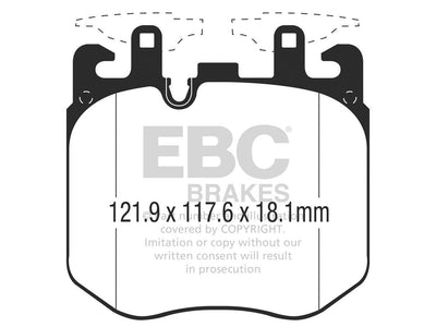 EBC BMW G11 G20 G30 G32 Redstuff Sport Front Brake Pads - Brembo Caliper (Inc. M340ix, M550ix, 640i & 750i)