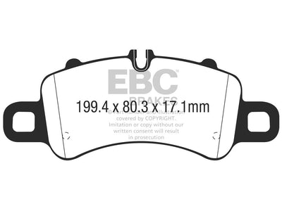 EBC Porsche 991/2 718 Redstuff Sport Front Brake Pads - Brembo Caliper (Inc. 911 Carrear, 911 Carrear 4, Boxster GTS & Cayman GTS)
