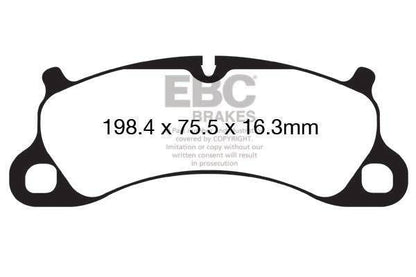 EBC Porsche 991 991/2 Redstuff Sport Front Brake Pads - Brembo Caliper (Inc. 911 Carrera S, 911 Carrera 4S, 911 Carrera GTS & 911 Carrera 4 GTS) - Motorsport Calibrations