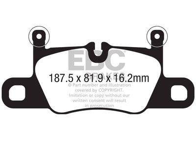 EBC Porsche 991 992 Redstuff Sport Brake Pads - Brembo Caliper (Inc. 911 Carrera 4 GTS, 911 Carrera 4, 911 Carrera 4S & 911 Carrera GTS)
