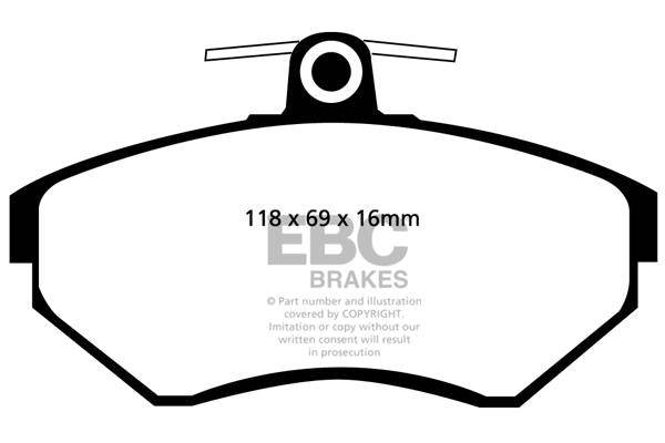 EBC Volkswagen MK3 B4 Yellowstuff Street and Track Front Brake Pads - TRW Caliper (Golf & Passat) - Motorsport Calibrations