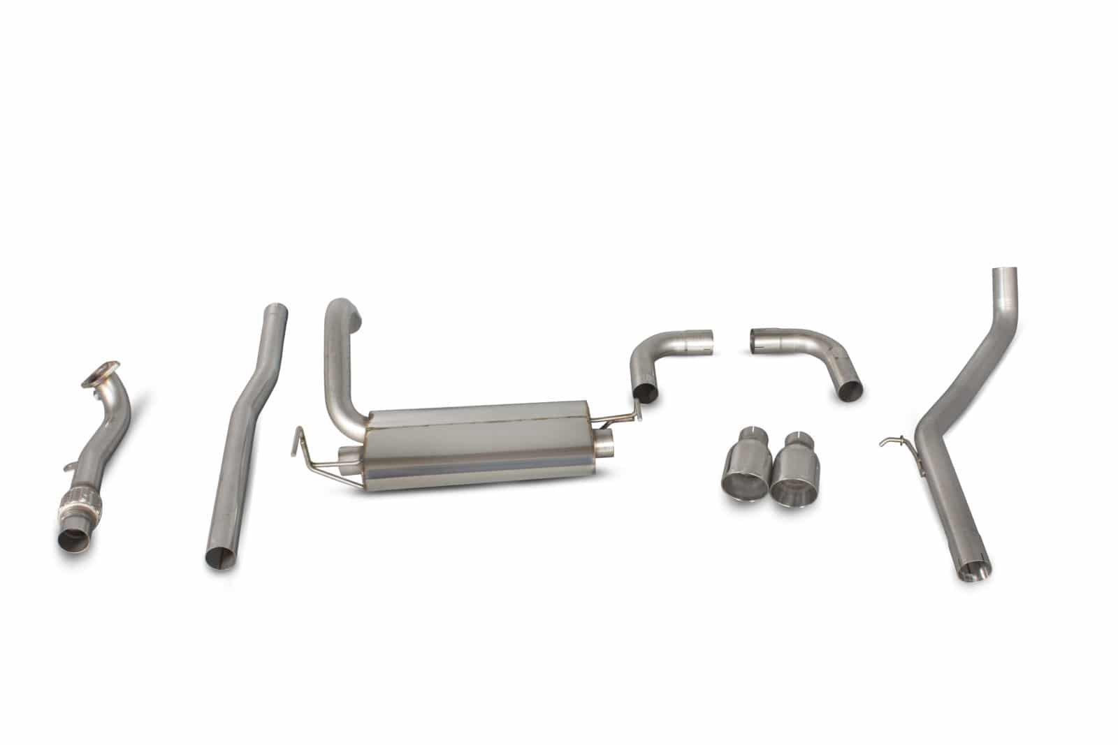 Scorpion Fiat 500 Abarth (2008-15) Non-Resonated Cat-Back Exhaust - Dark Road Performance