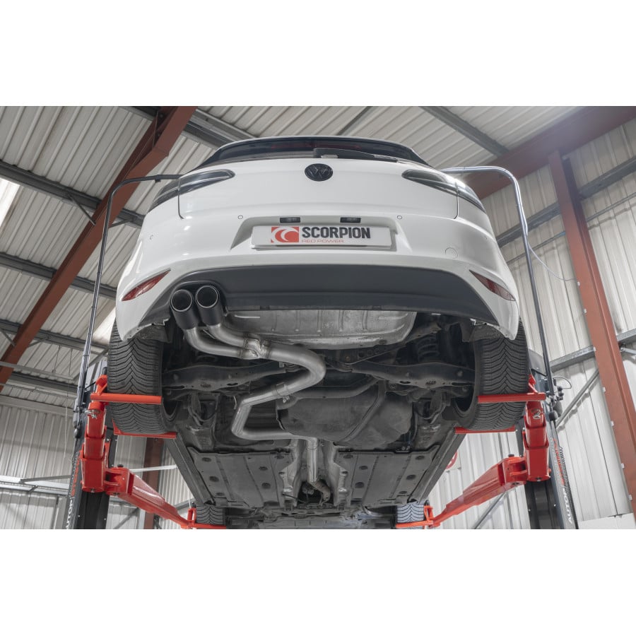 Scorpion VW Golf GTD MK7 (2013-2017) Non-Resonated Cat-Back Exhaust System - Dark Road Performance