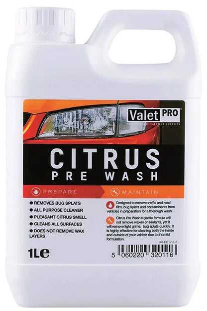 Valet Pro Citrus Pre Wash 1L - Dark Road Performance