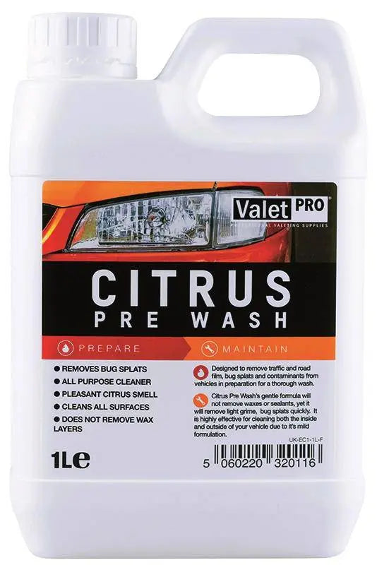 Valet Pro Citrus Pre Wash 1L - Dark Road Performance