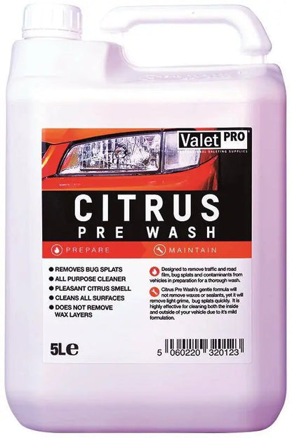 Valet Pro Citrus Pre Wash 5L - Dark Road Performance