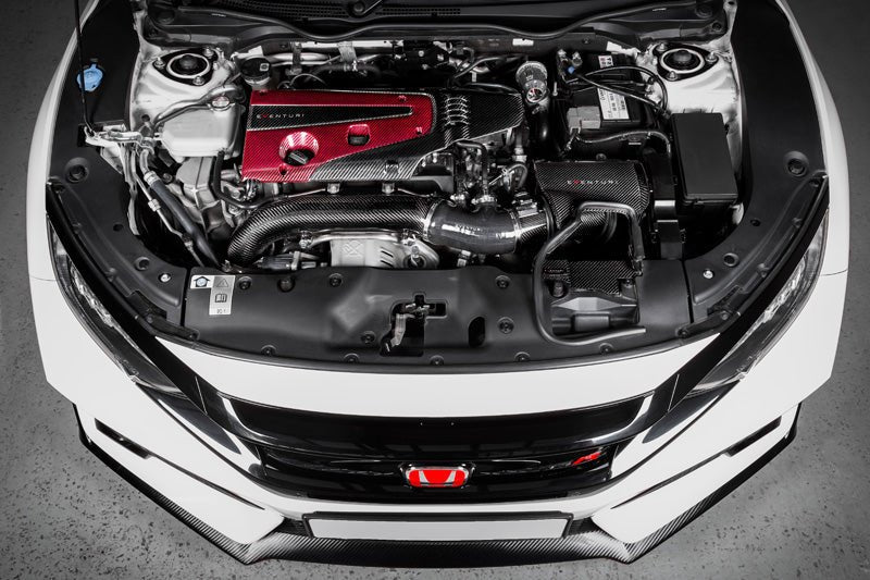 Eventuri Carbon Fibre & Red Kevlar Engine Cover - Honda Civic Type R FK2 | FK8 | FL5