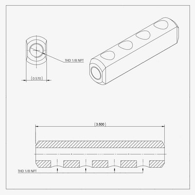 Four Port Inline Distribution Block