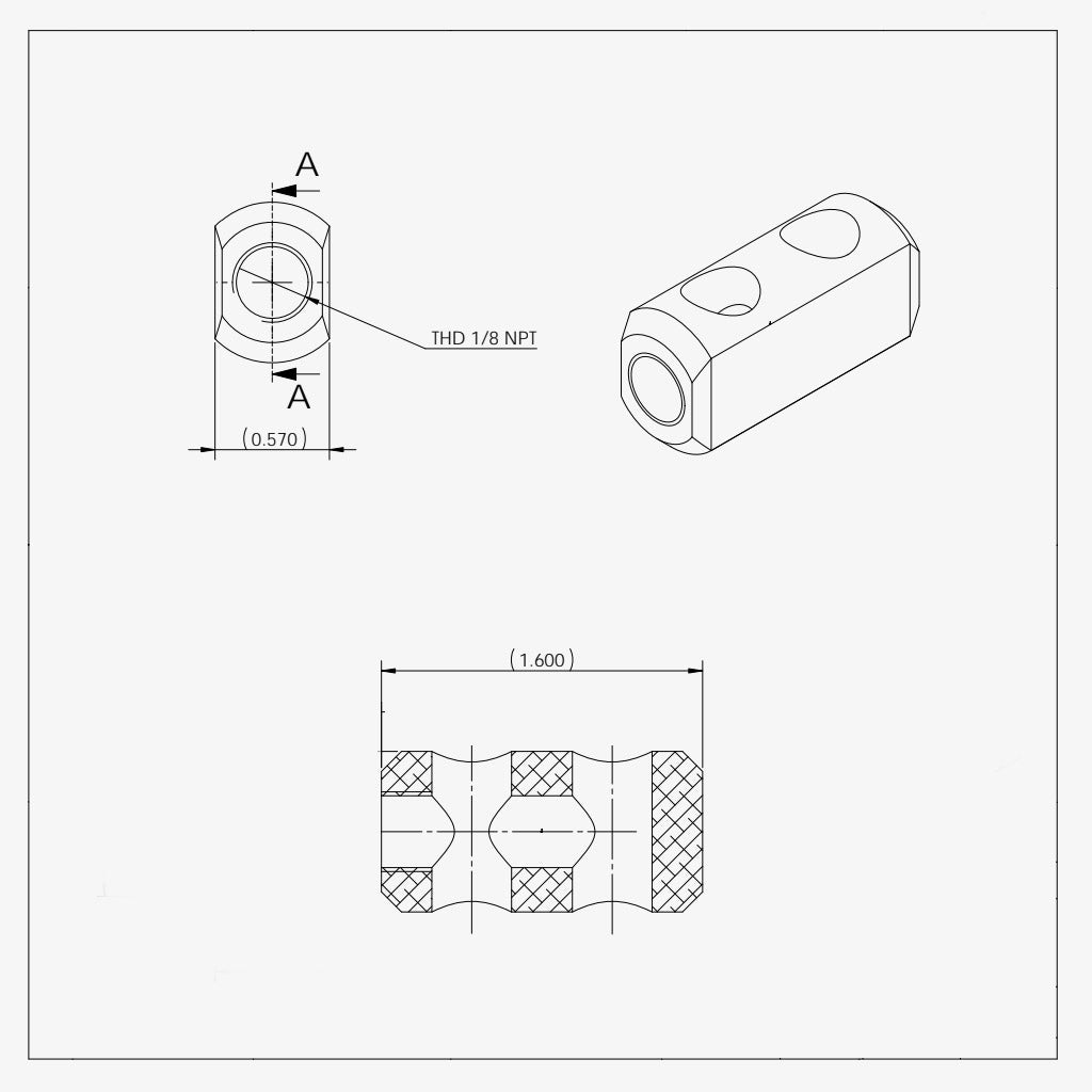 Four Port Split Distribution Block