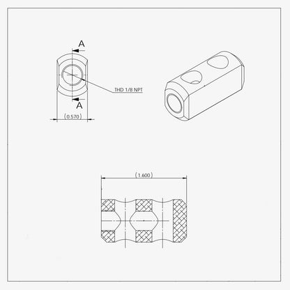 Four Port Split Distribution Block