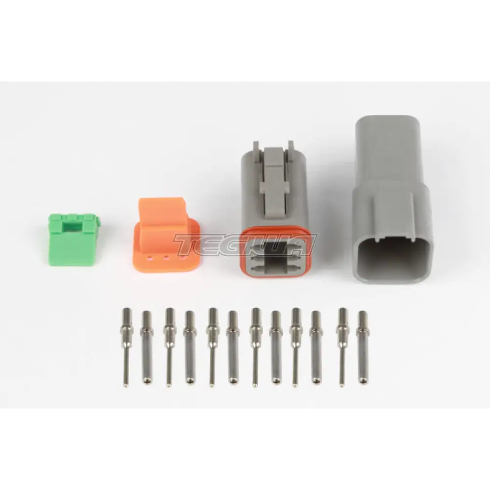 Haltech Plug and Pins Only - Matching Set of Deutsch DT-6 Connectors  (DT06-6S + DT04-6P) - (13 Amp)