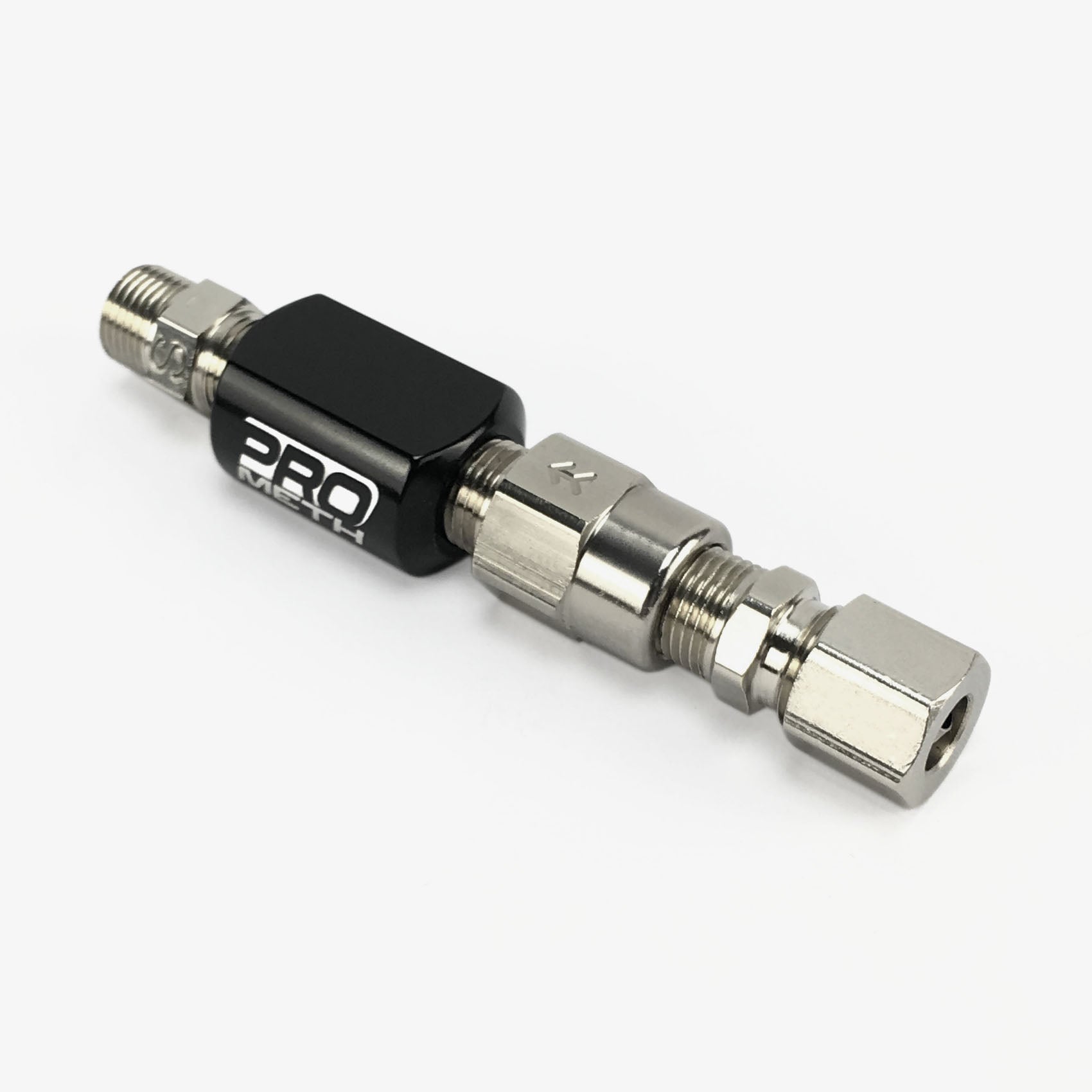 NPT Straight Nozzle Holder With Check Valve & 1/4” Compression Fitting