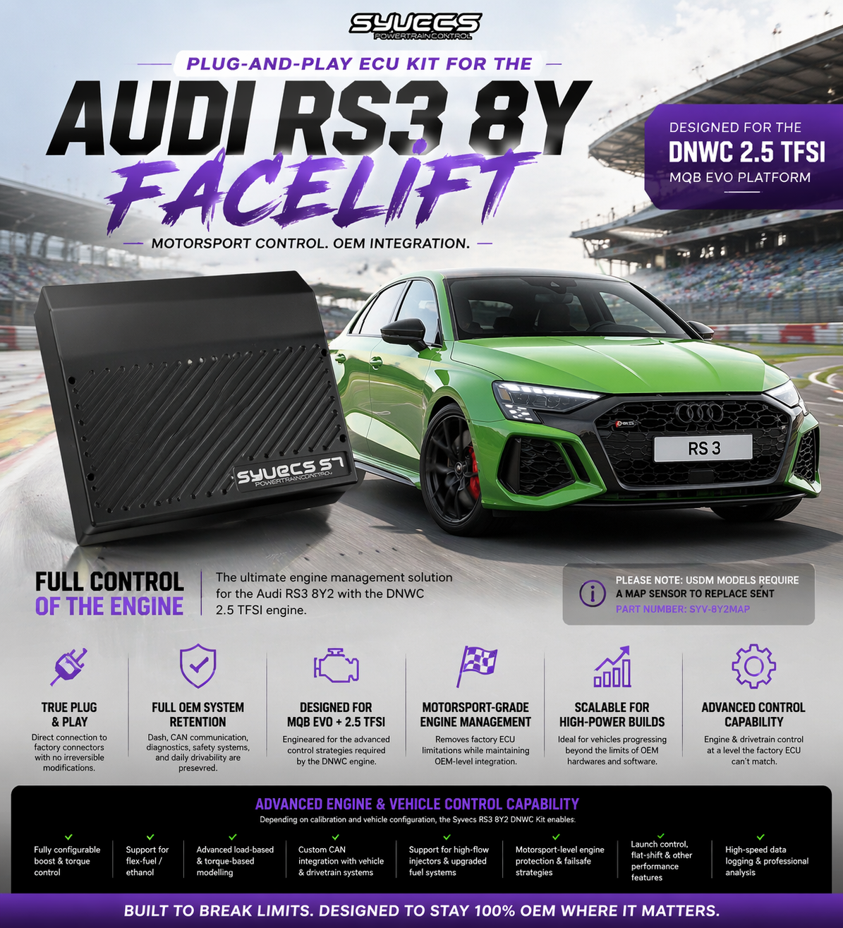 Audi RS3 8Y Syvecs Plug and Play ECU Kit