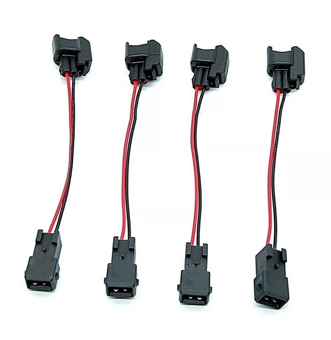EV1 TO EV6 EV14 USCAR WIRED INJECTOR LOOM ADAPTERS PIGTAILS X4 FOR BOSCH DENSO