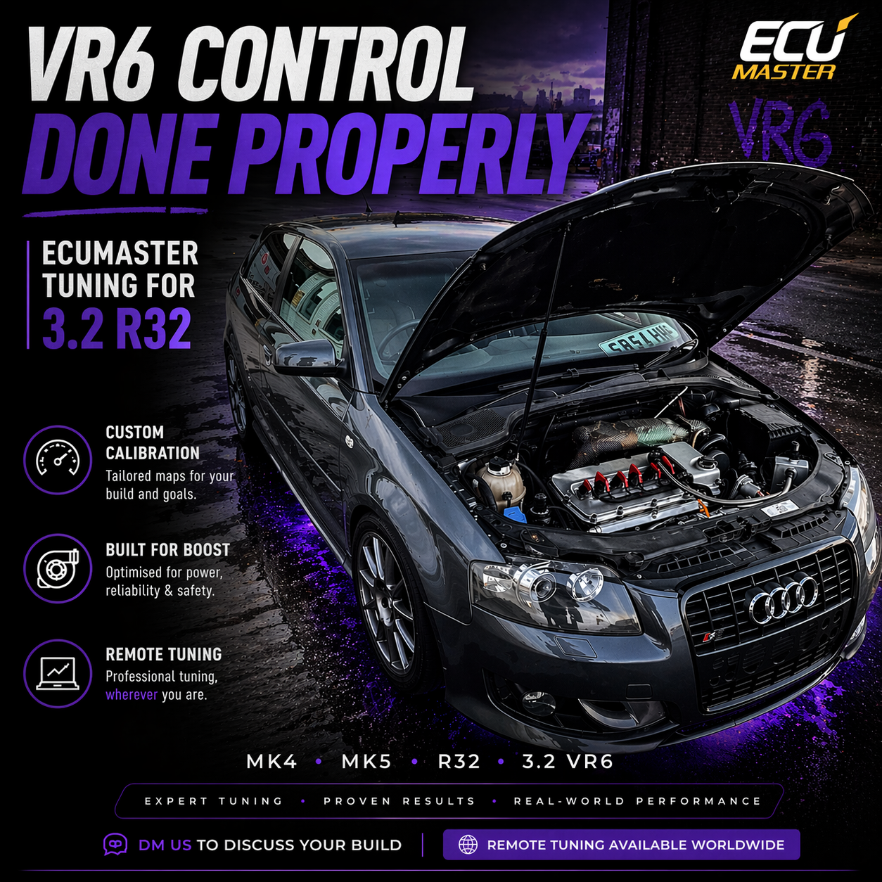 ECUMASTER REMOTE TUNING PACKAGE - VW AUDI R32 3.2 VR6 - N/A Turbo Supercharged