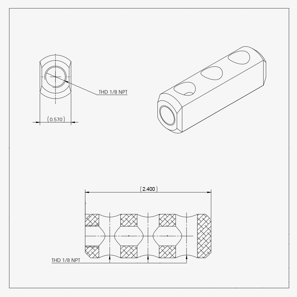 Six Port Split Distribution Block -  Motorsport Calibrations