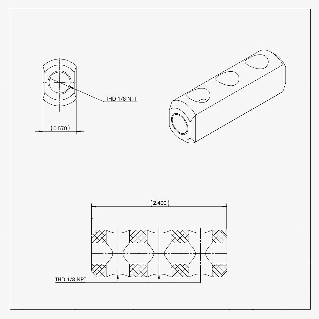 Six Port Inline Distribution Block -  Motorsport Calibrations