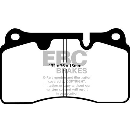 EBC AC Aston Martin BMW Volkswagen Yellowstuff Street and Track Front Brake Pads - Brembo Caliper Inc. MK VI, Vantage, E39 Alpina & Touareg I