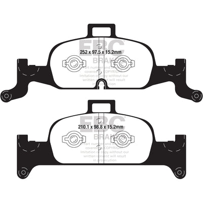 EBC Audi B9 C8 Yellowstuff Street and Track Front Brake Pads - ATE Caliper (Inc. A4, A5, A7 & Q5)