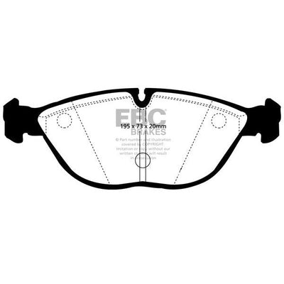 EBC Audi BMW Mercedes Volkswagen Orangestuff Race Rear Brake Pads - ATE Caliper (Inc. D2 A8, E38 750i, W210 E430 & MK4 Golf)