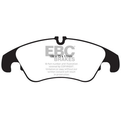EBC Audi C7 B8 Yellowstuff Street and Track Front Brake Pads - TRW Caliper (A6, A7 & Q5)