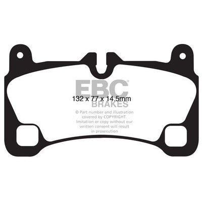 EBC Audi Porsche Volkswagen Bluestuff NDX Trackday Rear Brake Pads - Brembo Caliper (4L Q7, 9PA Cayenne & Touareg)