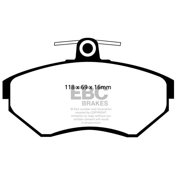 EBC Audi Volkswagen Yellowstuff Street and Track Front Brake Pads - TRW Caliper Inc. B5 A4, MK3 Golf, Lupo & B4 Passat