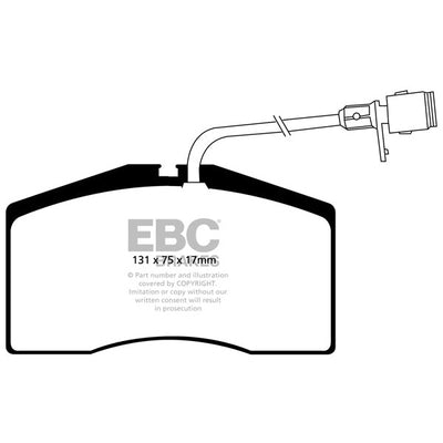 EBC Audi Volkswagen Yellowstuff Street and Track Front Brake Pads - Brembo Caliper (D2 S8 & Phaeton)