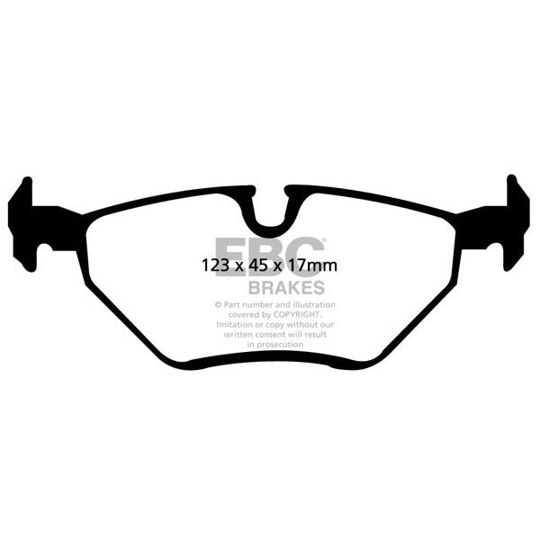 EBC BMW E46 E85 Yellowstuff Street and Track Rear Brake Pads - ATE Caliper Inc. 316i, 318i, 320i & Z4