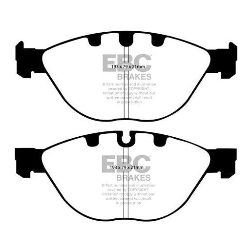 EBC BMW E60 E63 E65 Bluestuff NDX Trackday Front Brake Pads - ATE Caliper Inc. 535i, 635i, 745i & 760i