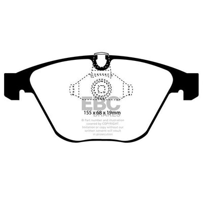 EBC BMW E60 E63 E65 E82 Bluestuff NDX Trackday Front Brake Pads - ATE Caliper (Inc. 135i, 520i, 630i & 730i)