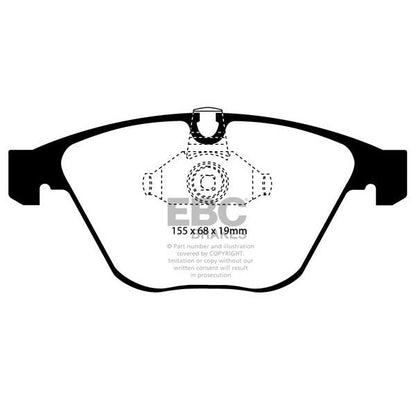 EBC BMW E60 E63 E65 E82 Bluestuff NDX Trackday Front Brake Pads - ATE Caliper Inc. 135i, 520i, 630i & 730i