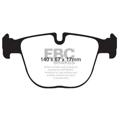 EBC BMW E70 E71 F85 F86 Bluestuff NDX Trackday Rear Brake Pads - ATE Calliper (X5 M & X6 M)
