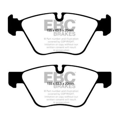 EBC BMW E81 E82 E87 E88 Bluestuff NDX Trackday Front Brake Pads - ATE Caliper (123i, 130i & Alpina D3)