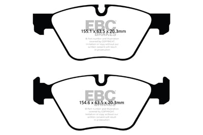 EBC BMW E84 E89 E90 E91 Yellowstuff Street and Track Front Brake Pads - ATE Caliper (Inc. 316i, 318i, X1 25i & Z4 30i)