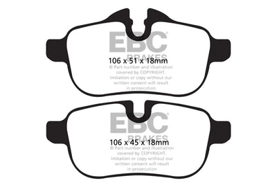 EBC BMW E89 Yellowstuff Street and Track Rear Brake Pads - TRW Calliper (Inc. Z4 18i, Z4 20i, Z4 28i & Z4 30i)