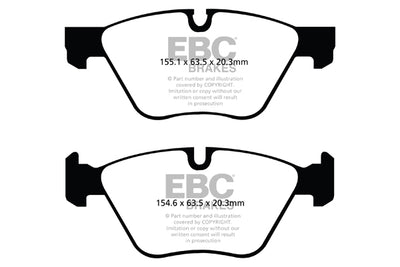 EBC BMW F10 F11 Yellowstuff Street and Track Front Brake Pads - ATE Caliper (Inc. 518i, 520i, 523i & 525i)