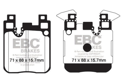 EBC BMW F20 F21 Orangestuff 9000 Series Rear Race Brake Pads (M135i & M140i)