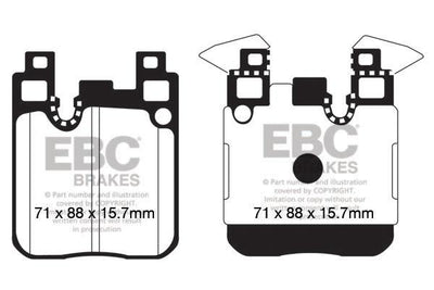 EBC BMW F20 F22 F30 F32 Orangestuff Race Rear Brake Pads - Brembo Caliper (Inc. M135, M240i, 335i & 440i)